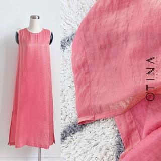 Đầm nữ thiết kế 𝐎𝐓𝐈𝐍𝐀 𝐅𝐀𝐒𝐇𝐈𝐎𝐍 Đầm lụa ánh hồng sang trọng