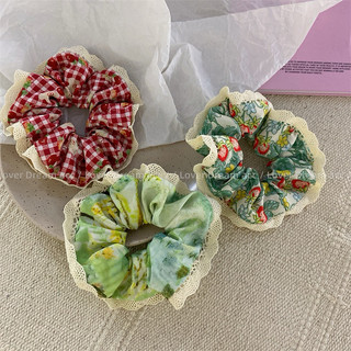 Scrunchies viền ren bèo xinh xắn