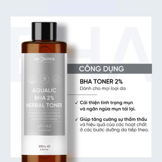 Dung Dịch Cân Bằng Da DrCeutics BHA 2% Basic, Standrad, Basic Toner 100ml/200ml Dr Khoa