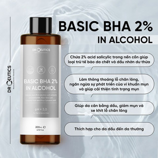 Dung Dịch Cân Bằng Da DrCeutics BHA 2% Basic, Standrad, Basic Toner 100ml/200ml Dr Khoa