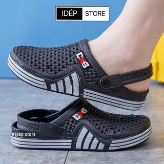 Dép sục sandal Nam nhựa dẻo đi mưa êm chân chống trượt có lỗ thoáng khí 𝐢𝐃É𝐏 𝐒𝐋𝟎𝟑𝟔, Giày lao động