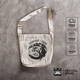 Túi Tote Gori Bag Unisex Nam / Nữ Gori Khỉ | Chất Liệu Cao Cấp Màu Trắng