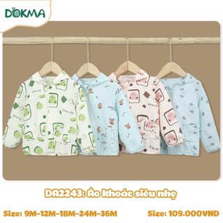 Áo khoác siêu nhẹ Dokma cho bé trai, bé gái