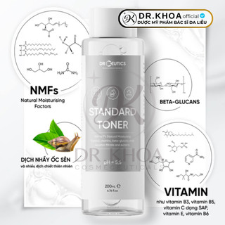 Nước Dưỡng DrCeutics Basic & Standard Toner Cân Bằng Da Dưỡng Ẩm Da 200ml