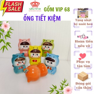Heo Đất Tiết Kiệm, Ống Đựng Tiết Kiệm Hình Búp Bê, Chất Liệu Gốm Sứ Bát Tràng, Dùng Bỏ Tiền Và Trang Trí Nhà Cửa