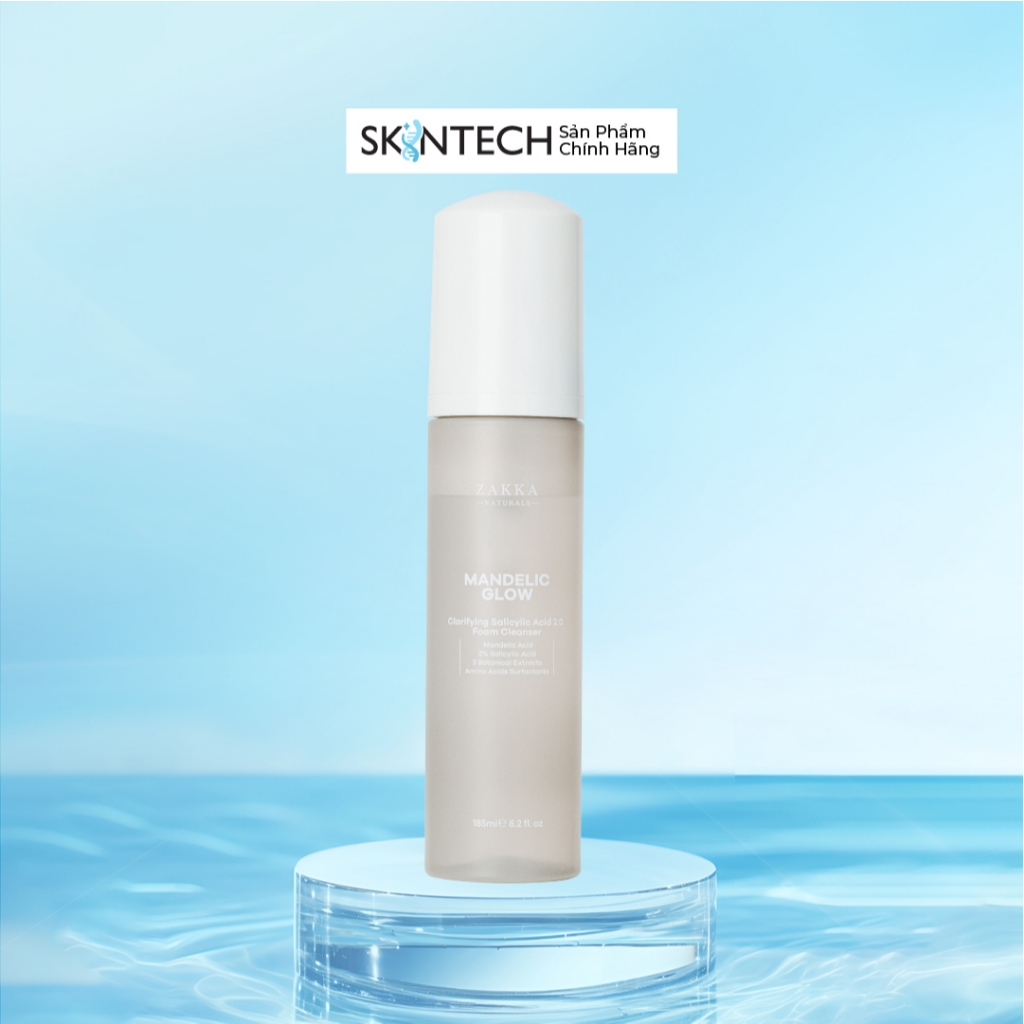 Sữa Rửa Mặt Tạo Bọt Zakka Naturals Mandelic Foam Cleanser 185ml
