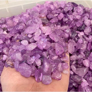 1kg - đá vụn thach anh tím đã mài bóng cực đẹp