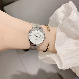  Đồng Hồ Nữ Gossie Dây Mành Tùy Chỉnh To Nhỏ Tiện Lợi Phiên Bản Cao Cấp Có Lịch Ngày 