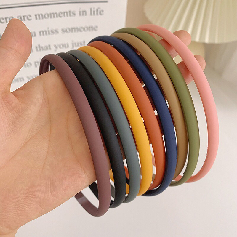 Cài tóc / bờm tóc màu trơn nhám xinh