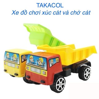  Xe đồ chơi xúc cát và xe chở cát phụ kiện chơi kèm cát động lực TAKACOL an toàn cho bé XEBEN. 