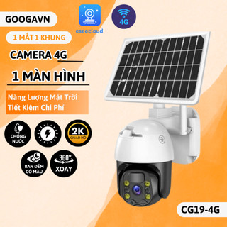 Camera Năng Lượng Mặt Trời APP ECEECLOUD Sim 4G, Xoay 360 Độ, Đàm Thoại 2 Chiều, Chống Mưa Chống Bụi