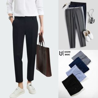 Quần Dài Nam GOZIN BASIC Nam công sở đứng form trẻ trung Dáng Ôm Chuẩn Không Nhăn Chính hãng -JA31