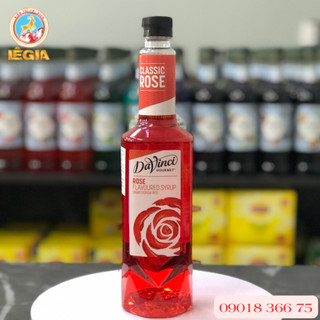 SYRUP DAVINCI HOA HỒNG (CÓ CHAI CHIẾT LẺ) - ROSE DAVINCI GOURMET SYRUP