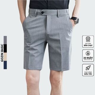 Quần tây âu short nam Gozin GOZIN BASIC ngắn thời trang cao cấp form đẹp -JA04