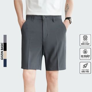 Quần short hoạ tiết nam GOZIN BASIC vải đẹp đen trắng cao cấp dáng hàn quốc -JA03