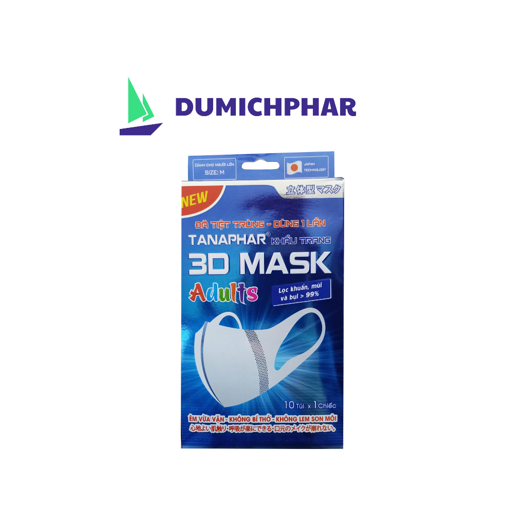 Khẩu trang Tanaphar 3d mask H10 cái
