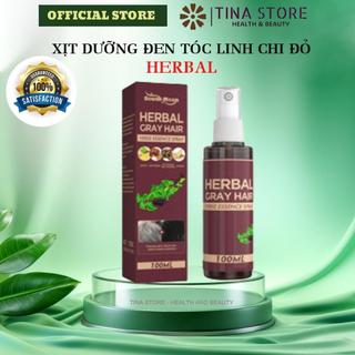  Xịt Đen Tóc Herbal Tinh Chất Linh Chi Đen Tóc Herbal Herbal Gray Hair Serum Phủ Bạc Làm Đen Tóc An Toàn 100Ml 