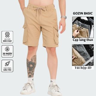 Quần short kaki túi hộp chất liệu kaki cotton gozin basic -ja01