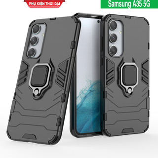 Ốp lưng Samsung A35 5G iron man iring chống sốc giá đỡ kiêm nhẫn ô tô siêu bền