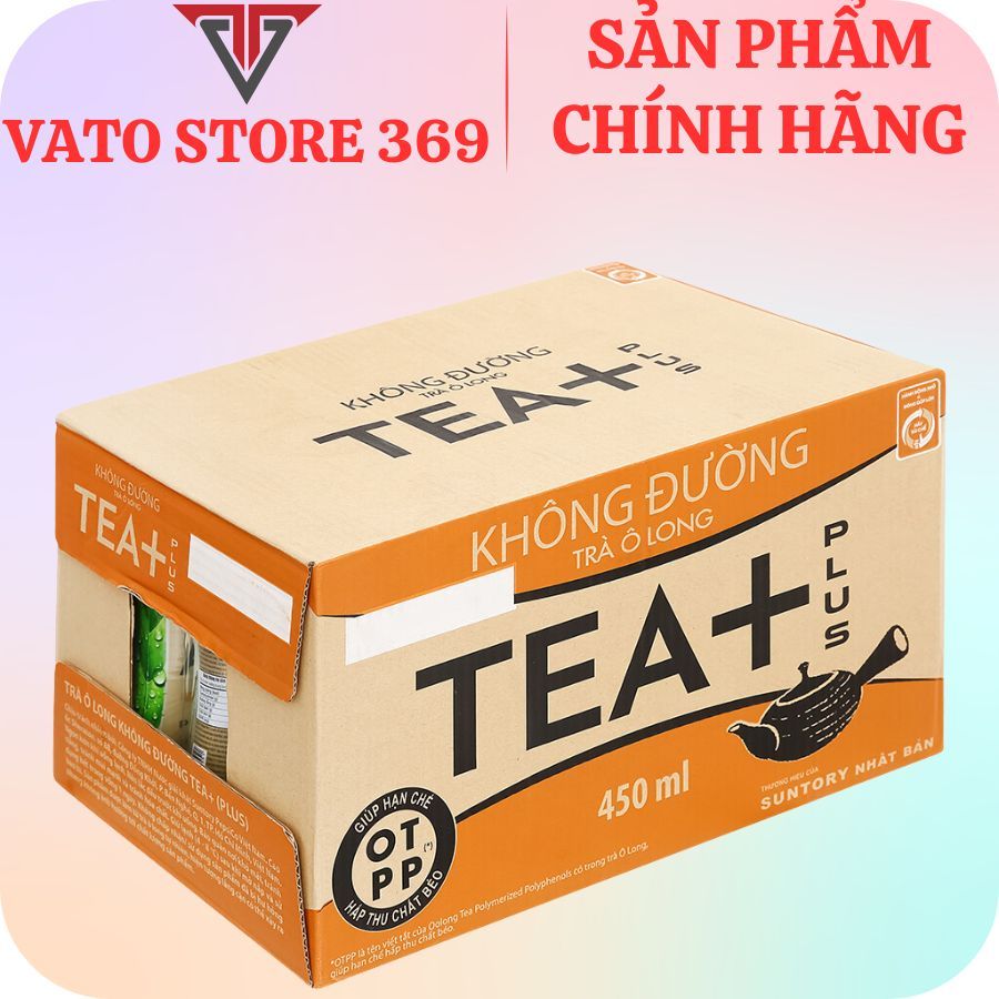 Trà ô long không đường TEA+ PLUS chai 450ml