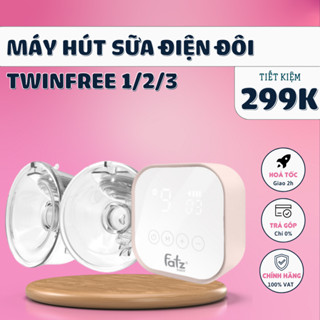 Máy hút sữa điện đôi rảnh tay Twinfree 1/2/3 FATZBABY FB1301TG 4 chế độ mát xa/kích thích/hút sữa/hút kiệt 9 cấp