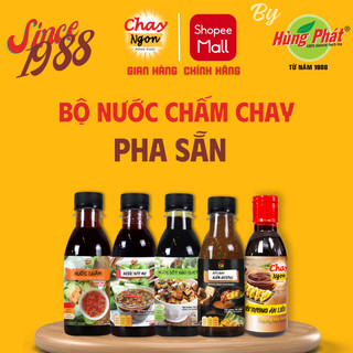 Combo nước chấm chay pha sẵn - nước mắm chấm, sốt me, sốt chao, sốt kho quẹt, sốt tương chay ngon hùng phát chai 200ml