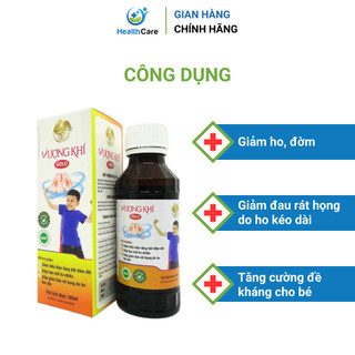 Siro Ho Cho Bé Cao Lỏng Vượng Khí Gold 100ml - Giảm Ho, Tăng Đề Kháng, Thảo Dược Tự Nhiên An Toàn