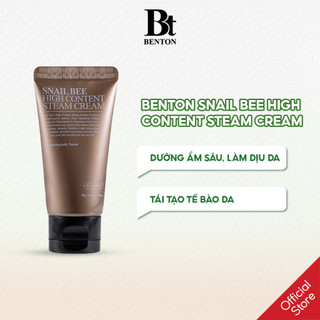 Kem dưỡng ẩm và phục hồi da chiết xuất chất ốc sên benton snail bee high content steam cream 50g