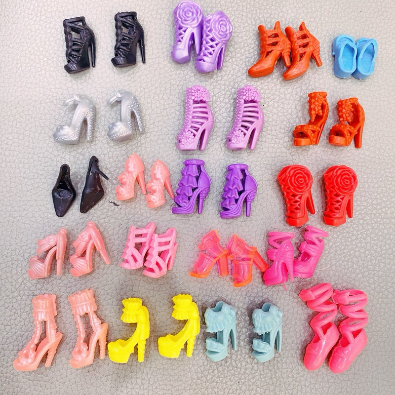 Set 10 đôi giày búp bê barbie 30cm