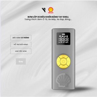 Bơm lốp xe điều khiển bằng tay Shell Tương thích: bơm oto, xe máy, xe đạp, bóng, đồ chơi bơm hơi