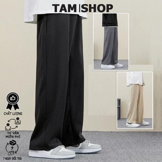 Quần Kaki Ống Rộng Lưng Thun Cạp Chun Dáng Suông Kaki Nam Nữ Phong Cách Hàn Quốc Trẻ Trung - TÂM SHOP