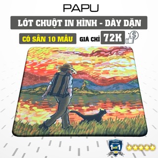 Miếng Lót Chuột In Hình Van Gogh Silicon Chống Trượt 25x25 Tranh Sơn Dầu Pad Chuột Máy Tính Di Chuột