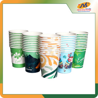 Ly giấy 10oz~295ml - Lốc 50 ly giấy có họa tiết