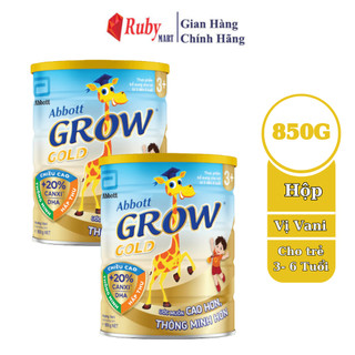 Combo 2 lon sữa bột abbott grow 3+ 850g/lon cho trẻ từ 3-6 tuổi.