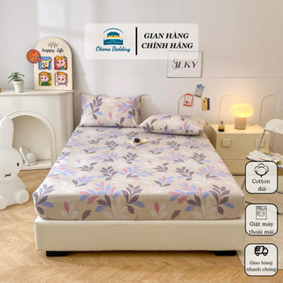 Bộ 3 món ga gối cotton đũi mềm mại thoáng khí, drap giường đủ size 1m4 1m6 1m8 2m Otama Bedding