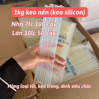 1kg keo nến dài 26cm, đường kính nhỏ 7li, lớn 10li dính siêu chắc