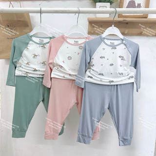 (Nhùn nhùn) Bộ dài tay sợi tre Avaler size 6-9m đến 3-4y(nhiều mẫu)