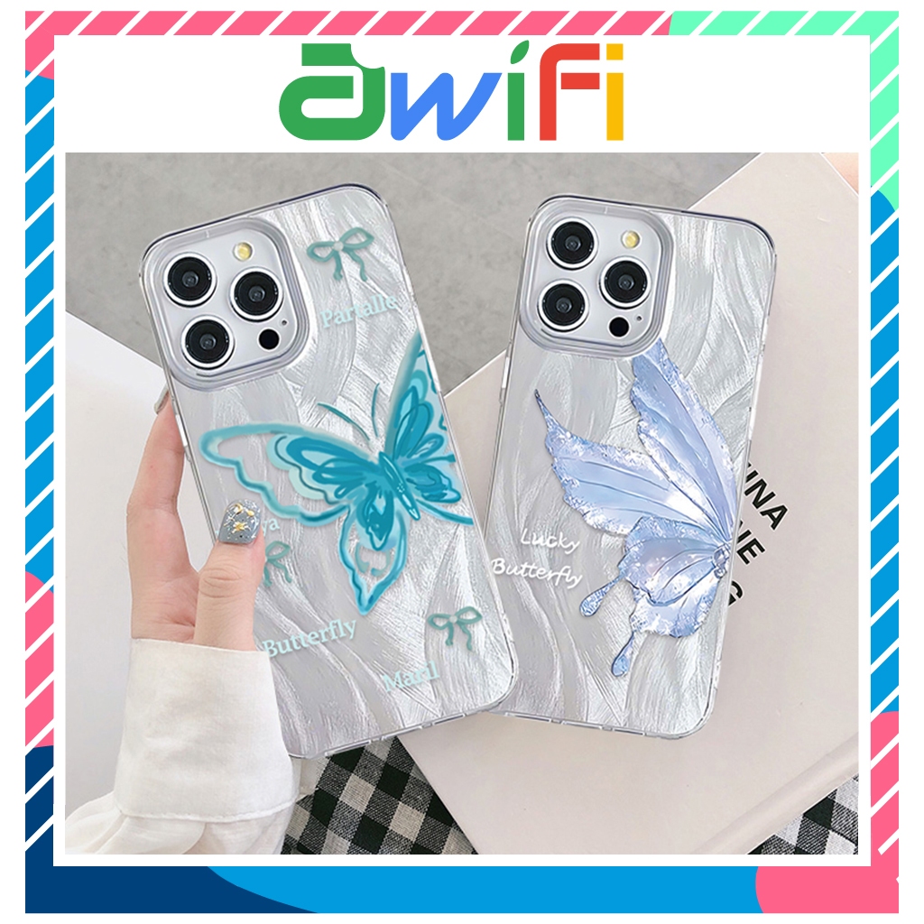 Ốp lưng iphone IMD lông vũ butterfly màu nước 6s/6plus/7/8/plus/x/xs/11/12/13/14/15/pro/max/plus/pro