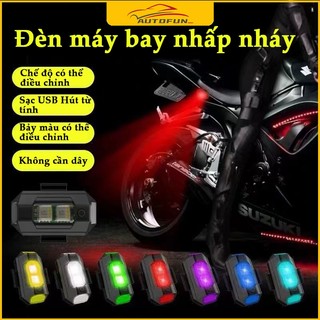 Đèn nháy xe đạp xe điện xe máy oto đèn diều LED nhấp nháy chớp 7 chế độ, đèn hậu xe đạp pin sạc USB siêu sáng Hút từ tín