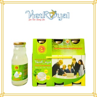 Lốc 6 chai Nước yến Vietroyal yến sào và hồng đẳng sâm chai 180ml