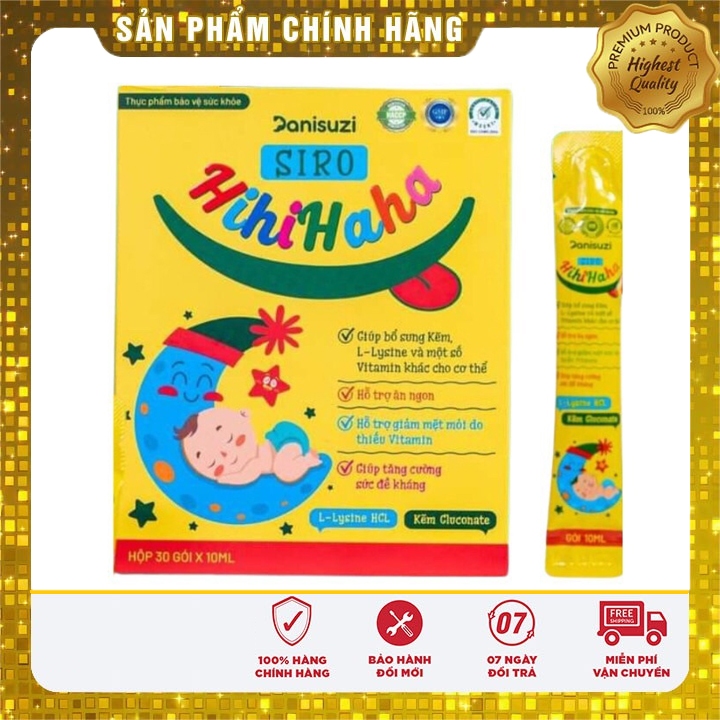 Siro Hihihaha Danisuzi Huyền Phi Hộp 30 Gói - Giúp Bé Ăn Ngon Hấp Thụ Tốt Tăng Cường Đề Kháng - Hàng Chính Hãng
