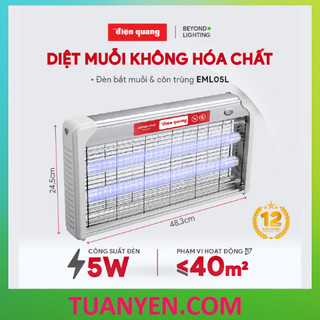 [Hỏa Tốc] Đèn bắt muỗi Điện Quang ĐQ EML05L (483x65x245mm) - Hàng Chính hãng