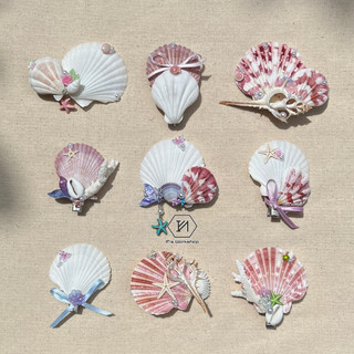 Kẹp tóc vỏ sò biển đi du lịch mùa hè xinh xắn - Seashell Hair Clip