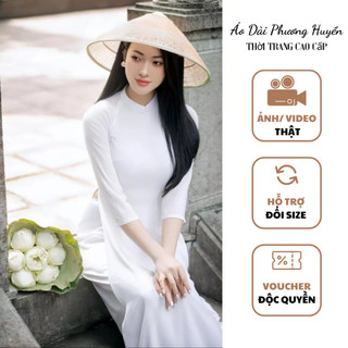 Áo dài dài đi học lụa mỹ áo dài học sinh cấp 3- áo dài phương huyền
