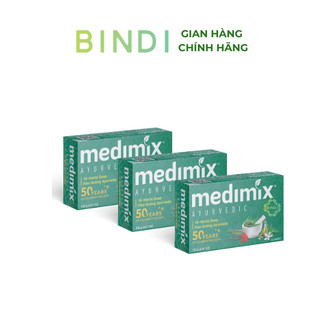 Set 3 Xà Phòng Medimix 18 Loại Thảo dược Ayurveda Tác Động Nhanh 125g/bánh