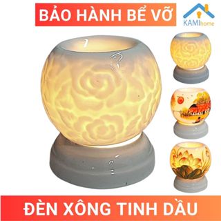  Đèn xông tinh dầu kiêm đèn ngủ Gốm Việt Nam  Chủ đề Cá và Mẫu khác  Tặng 1 bóng đèn thơm phòng 