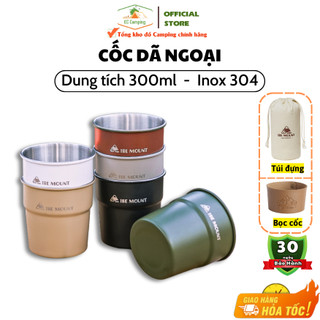 Cốc nước inox 304 dã ngoại, cắm trại, dày dặn,nhiều màu sắc và có thể xếp chồng phù hợp cho gia đình