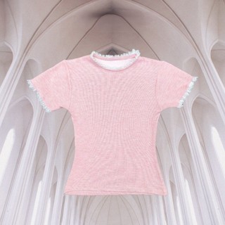 Áo Thun Nữ Phối Viền Ren Form Ôm Body Basic Dễ Thương Samsu.clothing_saigon