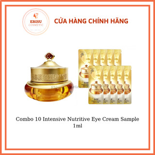 Combo 10 gói kem dưỡng mắt whoo vàng xóa mờ nếp nhăn Intensive Nutritive eye Cream 1ml_ebisucosmetic