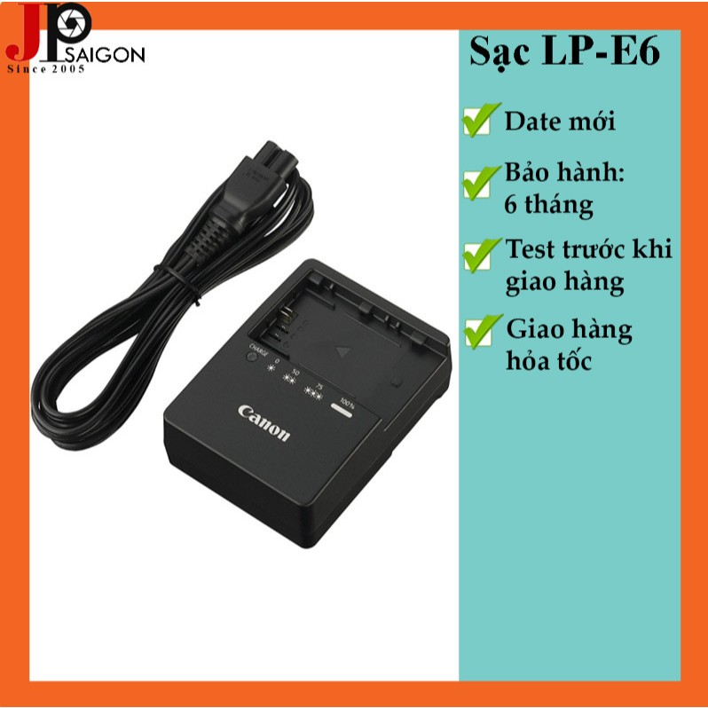 1 SẠC PIN LP-E6 (LC-E6E), SẠC DÂY